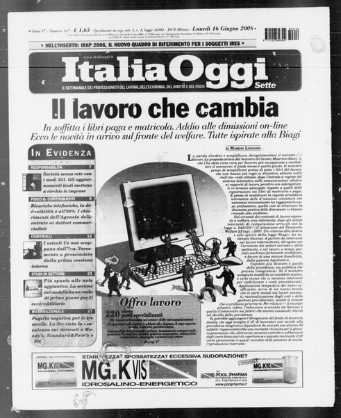 Italia oggi : quotidiano di economia finanza e politica